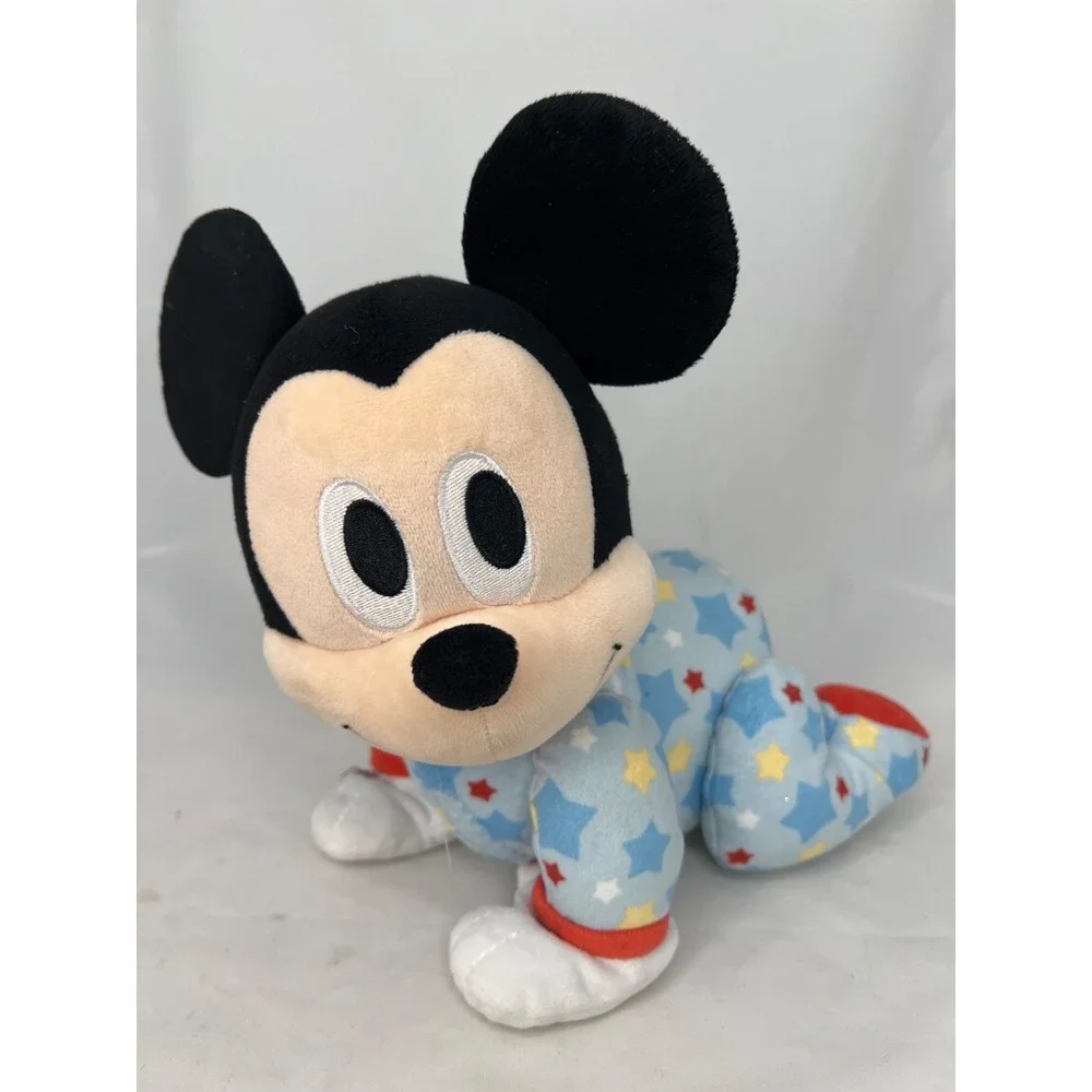 Disney Baby Mickey Mouse Crawling Plush Talks Crawls‎ Blue Star Pajamas Tested